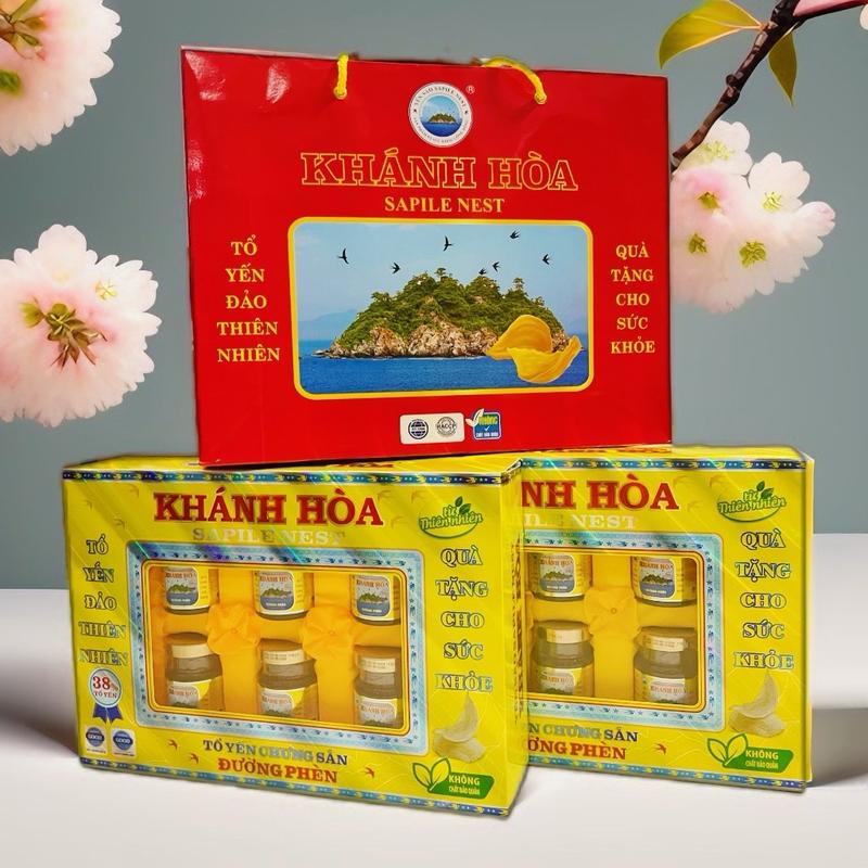 Combo 2 hộp lót lụa Yến sào chưng sẵn đường phèn thương hiệu cao cấp Sapilenest Khánh hoà 38% Yến tươi từ thiên nhiên+ tặng kèm xách