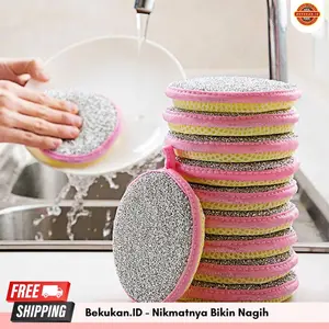 SPON CUCI PIRING 2 SISI HALUS DAN KASAR SPONGE SERBAGUNA BISA UNTUK SAYUR DLL