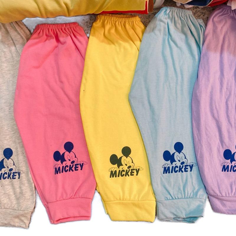  10 quần  dài  mickey thu đông cho bé chất cotton size 3-17kg 