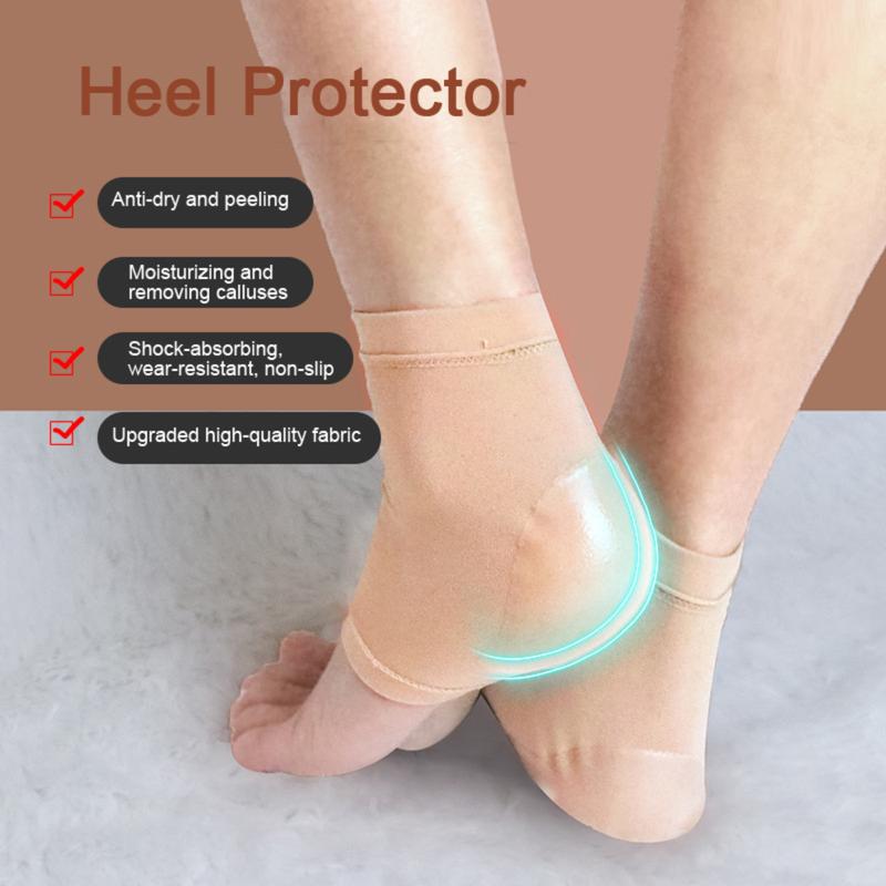 Product Introduction of 2 Pairs Soft Elastic Heel Protector Socks Sleeve Soft Comfortable Anti-Slip Shock Absorption Foot Protection Cover 21