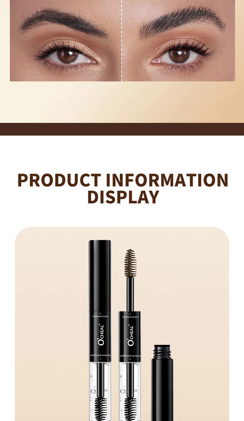 Product Introduction of Double-Headed Dyed Eyebrow Long-Lasting Setting Liquid Not Smudge Waterproof and Sweat-Proof Eyebrow Cream Makeup Cosmetic 13