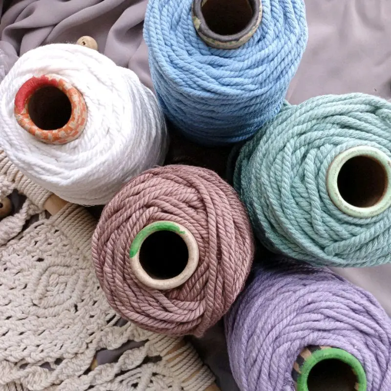 500 gr Tali Benang Katun Macrame Murah Warna Berat 500 gram ukuran 4 mm