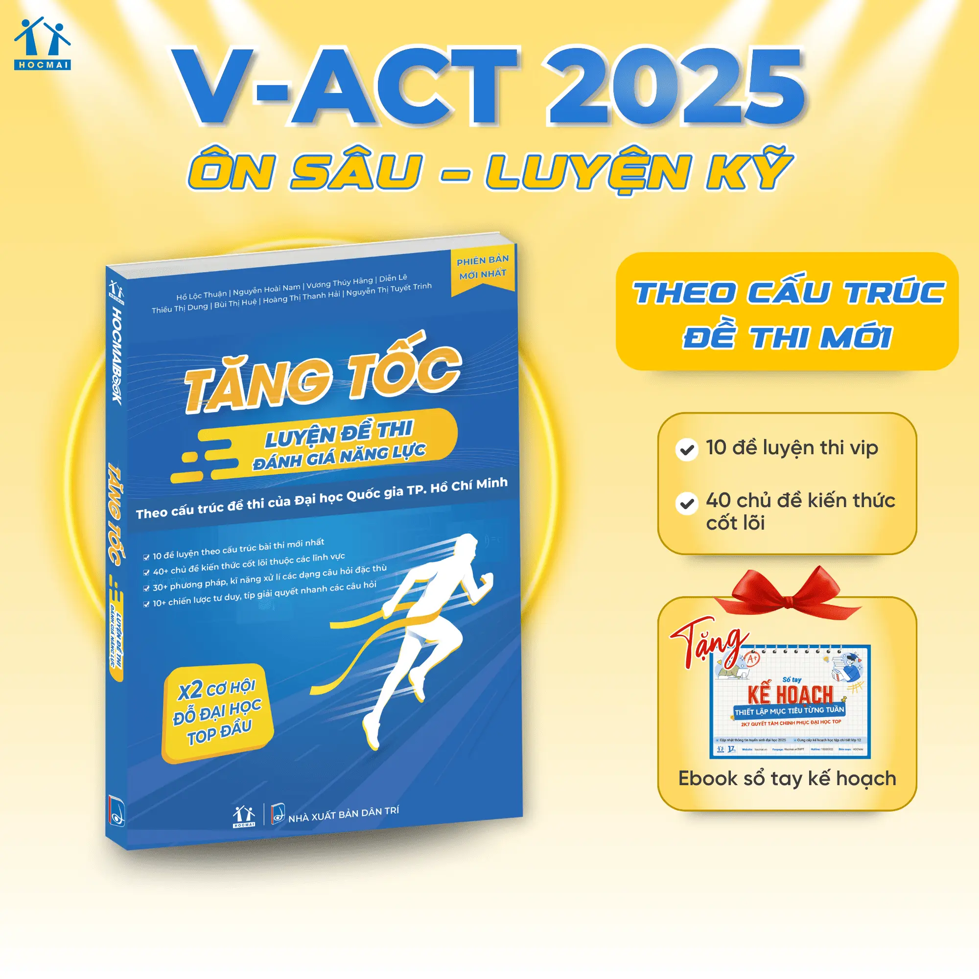 [V-ACT 2025] Sách Tăng tốc luyện đề thi Đánh giá năng lực ĐHQGTPHCM - HOCMAI
