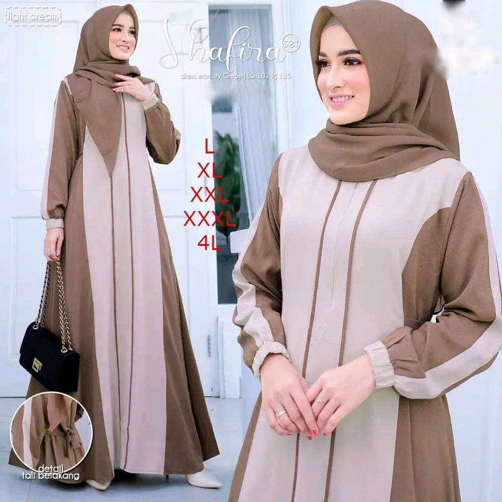 gamis jumbo + hijab up to LD 140 UK L XL XXXL 4XL