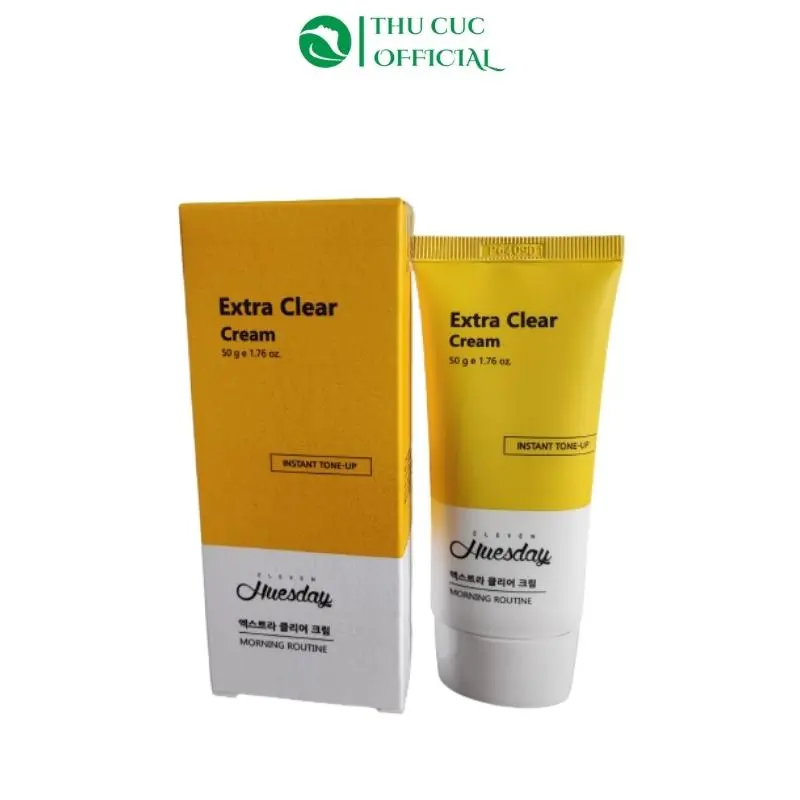 Kem dưỡng trắng da Huesday  Extra Clear Cream 50g - Dưỡng sáng, làm đều màu da, cải thiện da sạm