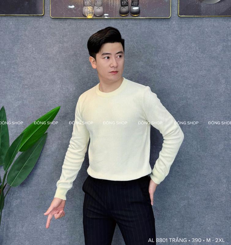 ÁO Len Nam Sợi Đan Vintage 8801, hàng Quảng Châu Cao Cấp Menswear