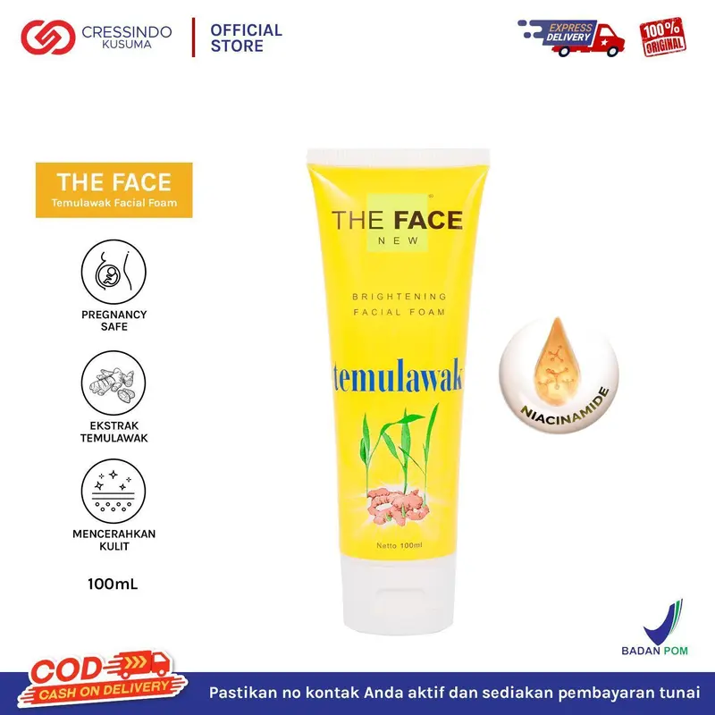 [BPOM] THE FACE Temulawak  Facial Foam 100ml 1