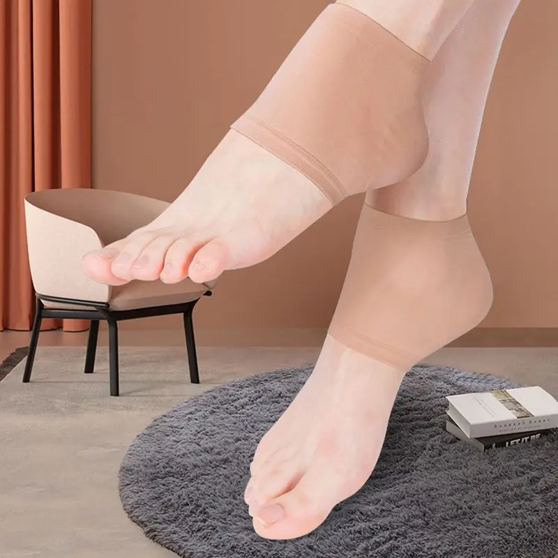 Tất Bảo Vệ Gót Chân, 1 Đôi, Co Giãn, Thoáng Khí, Chống Trượt, Chống Mài Mòn, Ngăn Ngừa Đeo Gót Chân, Chống Nứt Nẻ, Tay Áo Chăm Sóc Đế Chân, Unisex 3