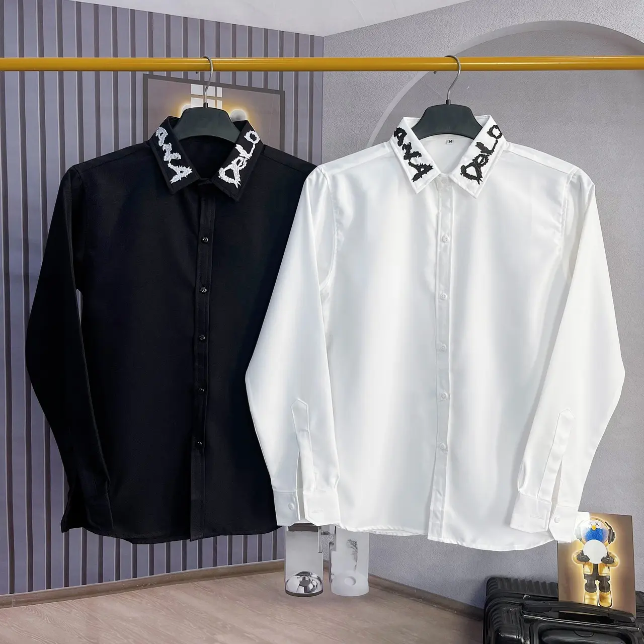 Sơ Mi Nam Tay Dài Chất Cotton Lạnh Mềm Mịn Thoáng Mát X2 Màu Trắng Đen Chuẩn Form Hàn Quốc Menswear Shirt [Beauty Store] Áo Kate