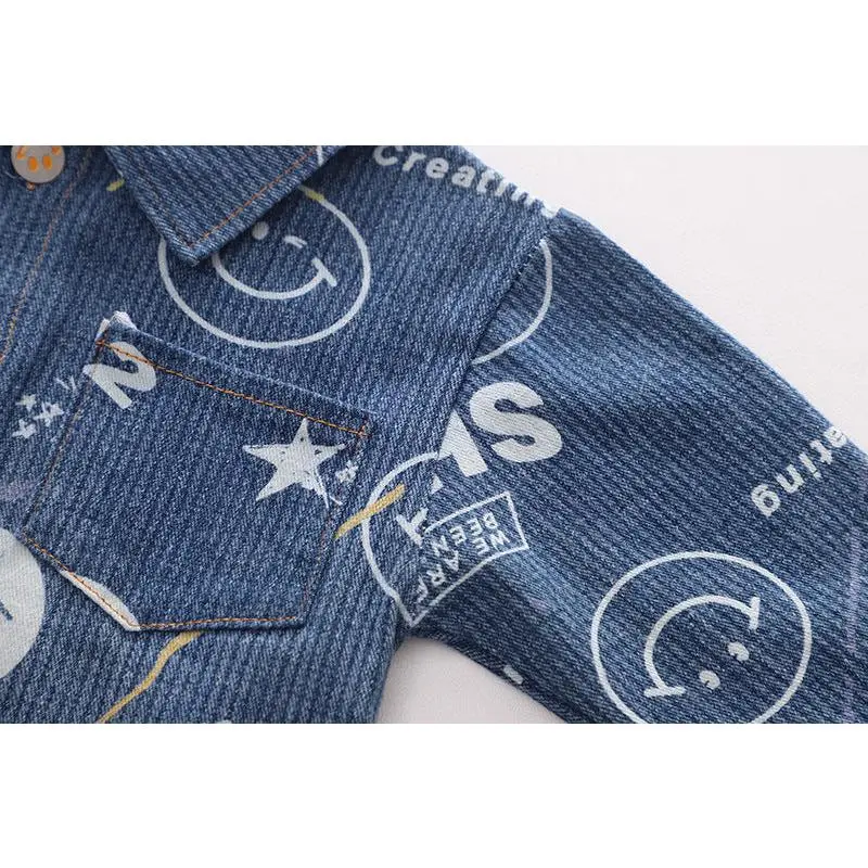 [345331] - Setelan 3 in 1 Kemeja Kaos Celana Panjang Jogger Anak Laki-Laki - Motif Wink Smile 7