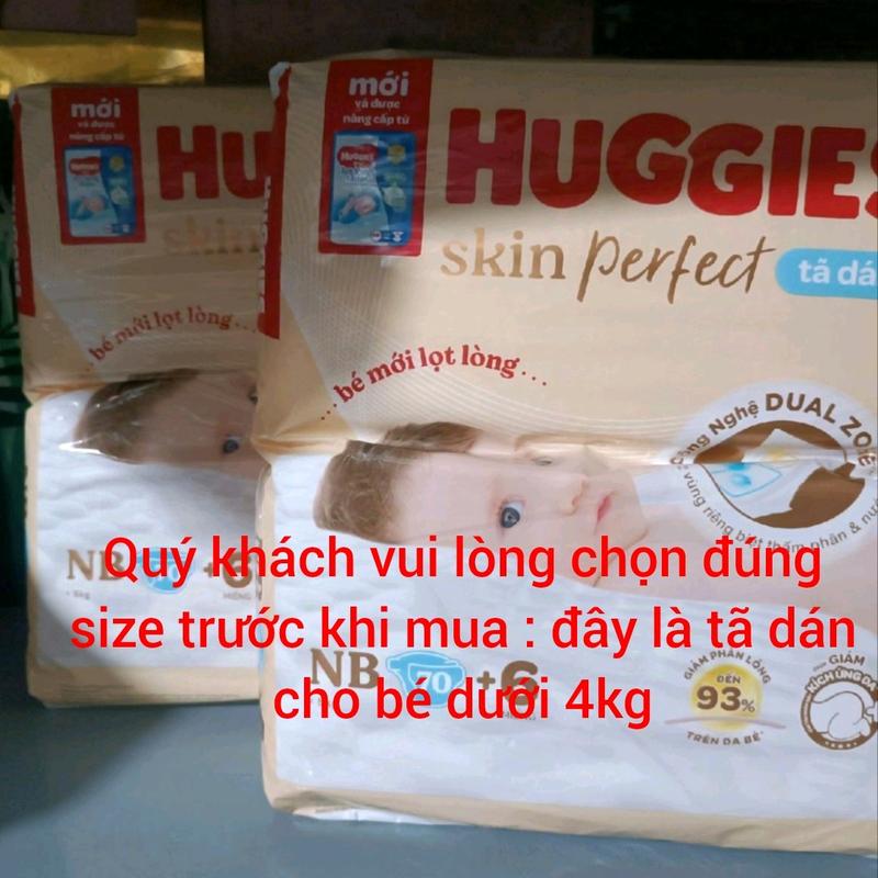 Tã dán Huggies Cambo 2 NB70+6 cho bé sơ sinh dưới 5kg - 2 gói - Kem Voi