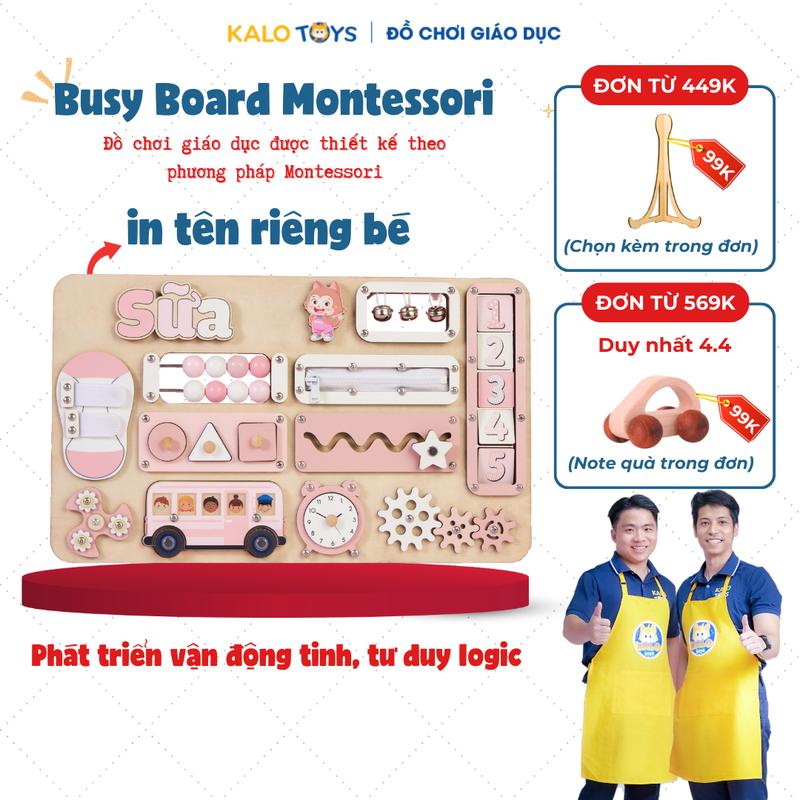 [ HỎA TỐC] Bảng bận rộn Đồ Chơi Montessori BB51 IN TÊN RIÊNG cho bé 0- 3 tuổi
