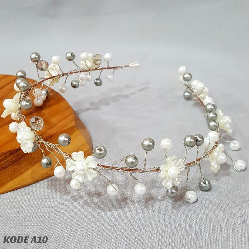 Bando Korea Mutiara Headpiece Aksesoris Rambut Wanita - A453 Headbands 5