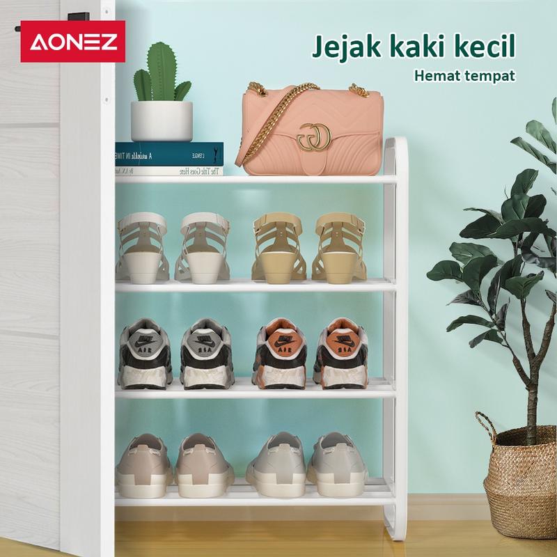 Product Introduction of 【COD】AONEZ Rak Sepatu Serbaguna 4 Susun Tempat Sepatu Rak Sandal 6