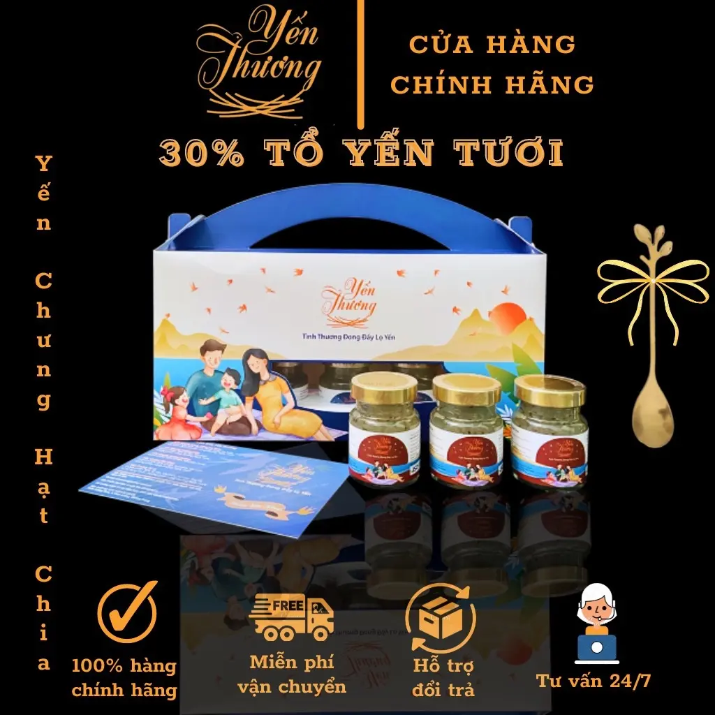 [ KÈM QUÀ ] Yến Chưng Hạt Chia 30% Tổ Yến Tươi Mỗi Hũ 70ml - Yến Sào Khánh Hoà Yến Thương