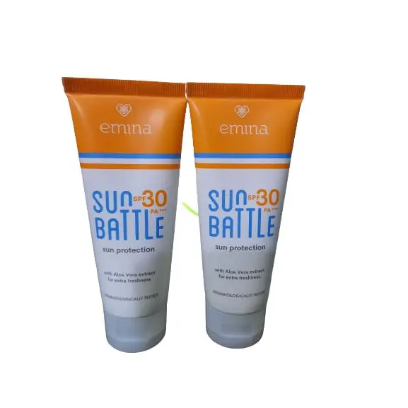 (ISI 2 NEW) Sunscreen Emina Sun Battle SPF 35+++ Wajah Sunblock Perawatan Facial Berminyak Kemasan Baru 1