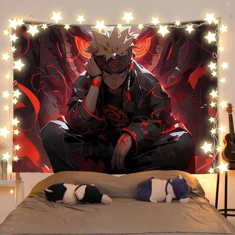 Product Introduction of Naruto Vortex Naruto Background Cloth Cartoon Cartoon Student Dormitory Room Decoration Poster Wall Cloth Hanging Cloth 8