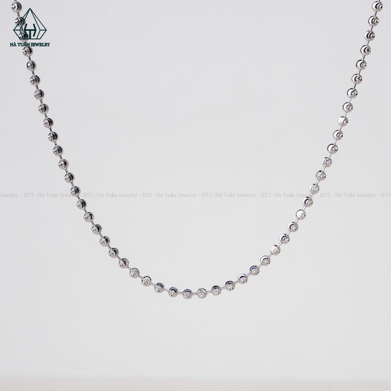 Dây Chuyền Bạc 925 Xi Kim Bi Đường Kính 1.5mm NC060 Hà Tuấn Jewelry