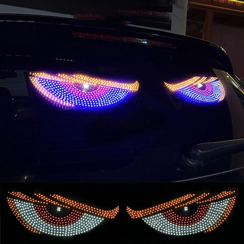 Đèn Mắt Quỷ RGB Cho Xe Tải Và Xe Hơi Chạy Bằng USB Đèn LED Hiển Thị Kính Chắn Gió Đèn Mắt Di Chuyển Năng Động Nhiều Chế Độ Thiết Kế Sáng Tạo Linh Hoạt Thích Hợp Để Đồ Trang Trí Xe led  nóc  xe  tải  24v 
