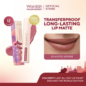 WARDAH Colorfit Lip Paint Around the World   Lip Cream Tahan Lama Hingga 12 Jam, Transferproof, Pigmented  Liptint Lip Stain Lipgloss Lipstik Lip Tint Lip Matte Lipstick Lipcream Lip Longlasting Waterproof Tahan Lama Makeup Lipbrary