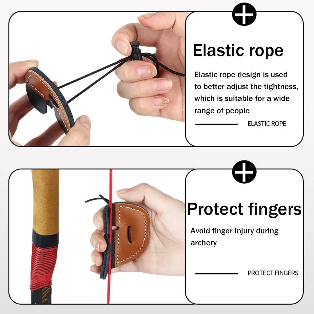 Bow And Arrow Sports Cowhide Finger Protector Double Protector Sports Accessories Layer Finger