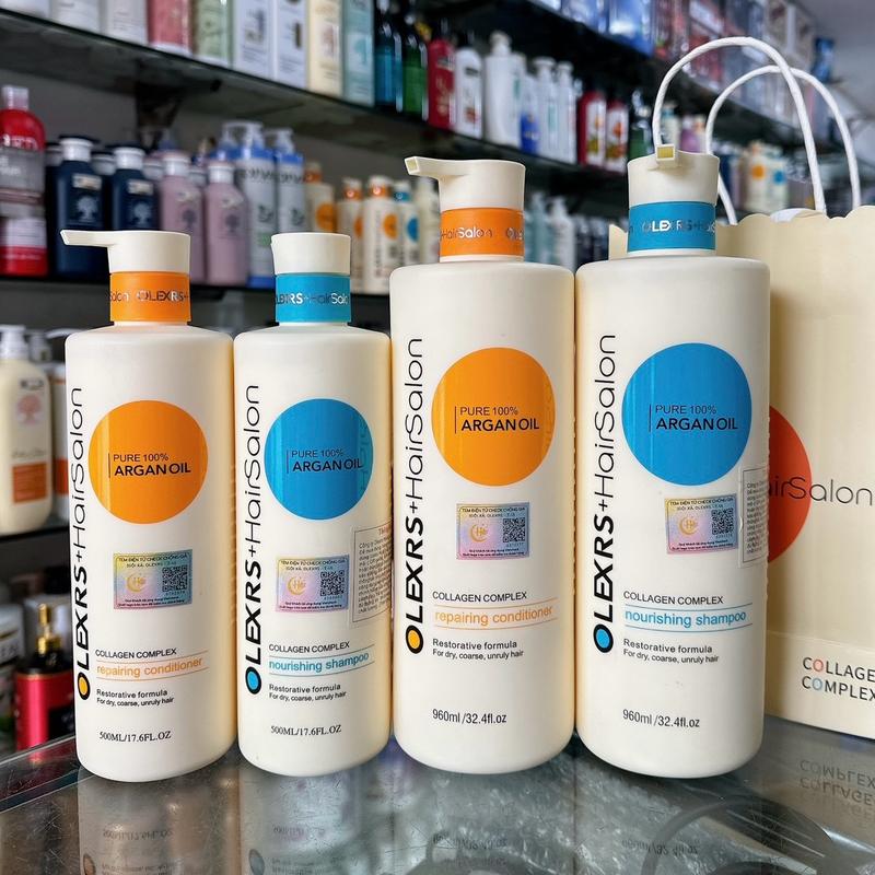 Dầu gội xả Olexrs Hair Salon Argan Oil Collagen Complex 500ml/960ml