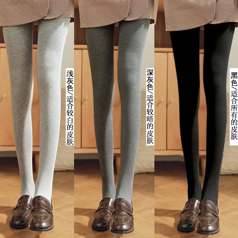 Quần Dài Legging Dày Lót Lông Cừu, Dành Cho Nữ, Cạp Cao, Thích Hợp Cho Mùa Thu Và Mùa Đông, Có Thể Mặc Ngoài Trời, Mỏng Vừa Vặn, Phong Cách Hàn Quốc, Chủ Đề Thanh Dọc, Thích Hợp Cho Học Sinh, Quần Dài Một Mảnh Giữ Nhiệt