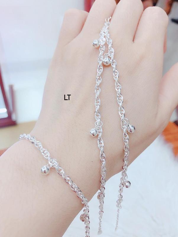 lắc tay xoắn bi bạc ta đơn giản dày dặn chắc chắn _ BẠC ĐẸP HẢI HẠNH HHJ