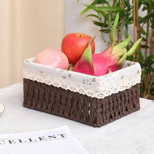 Penyusun Kotak Penyimpanan, Penyusun Desktop, untuk Kosmetik dan Barangan Pelbagai, dengan Penutup, Kalis Habuk, Sesuai untuk Asrama, Meja Kopi, Reka Bentuk Tenunan, Fesyen Supplies kalis air with transparent lid kotak & tong penyimpanan