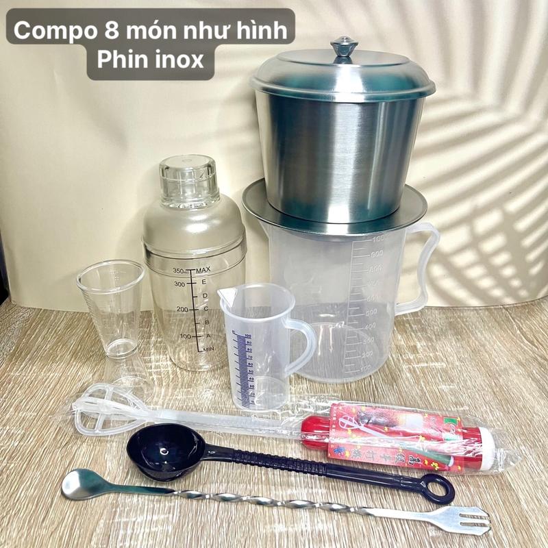 Combo 8 món dụng cụ pha chế cho quầy cà phê bộ phin