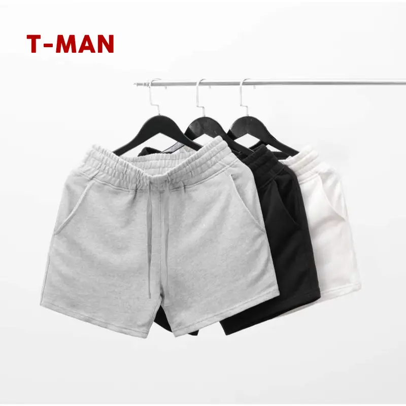 Quần short nam trên gối cạp chun dày T-MAN, quần đùi nam cạp chun chất Nỉ Chân Cua dày dặn cao cấp, co giãn khô thoáng Sport 0