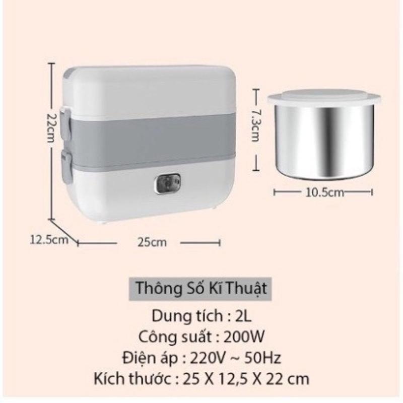 Hộp Cơm Giữ Nhiệt Cắm Điện Hâm Nóng Tự Nấu Chín Thức Ăn - Cặp Lồng Cơm Giữ Nhiệt Tiện Lợi An Toàn Máy Làm Sữa Máy Pha Sữa 2