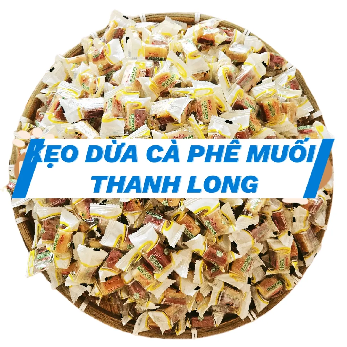 1KG kẹo dừa cà phê muối hiệu Thanh Long đặc sản Bến Tre Candy Ăn Vặt Snack Sen Food
