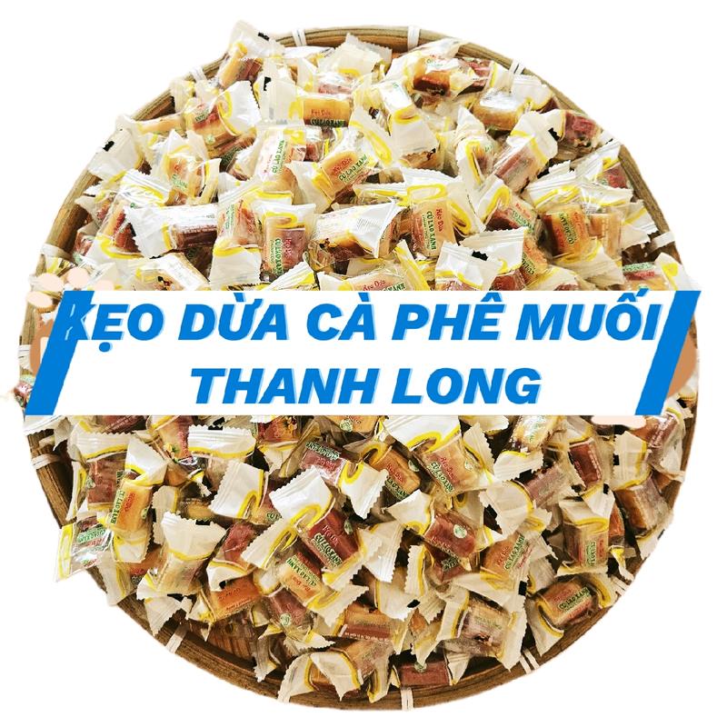  1KG kẹo dừa cà phê muối hiệu Thanh Long  nhãn Cù Lao Xanh  đặc sản Bến Tre Candy Ăn Vặt Snack Sen Food 