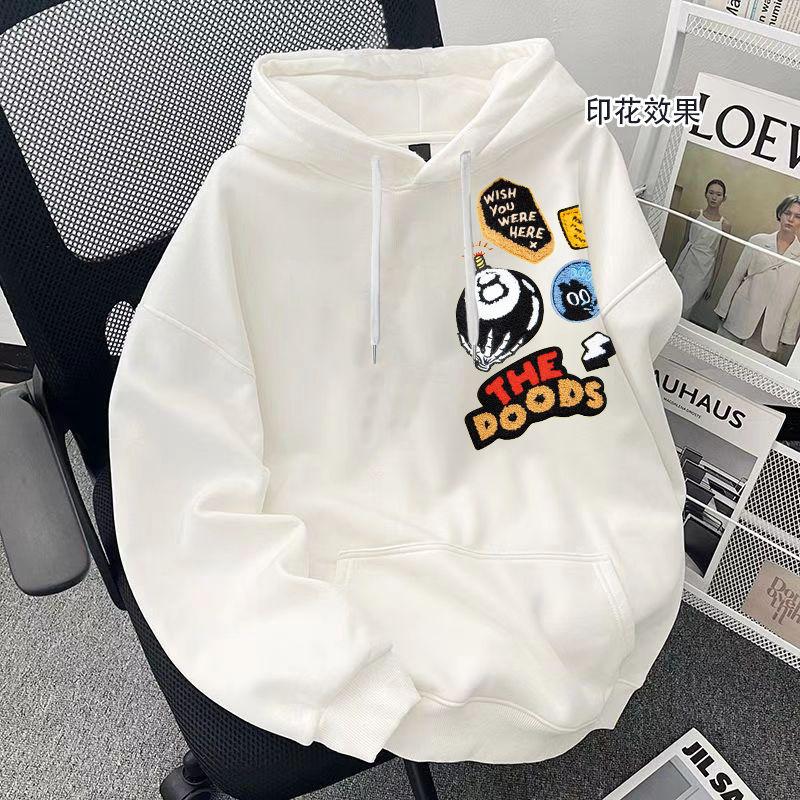 Product Introduction of Áo Hoodie Phong Cách Đường Phố Cho Nam, Phong Cách Năm Mới, In Chữ Mỹ Lót Lông Cừu, Dày Dặn, Dáng Rộng Vừa Vặn, Áo Phong Cách Ins, Dành Cho Nữ 16