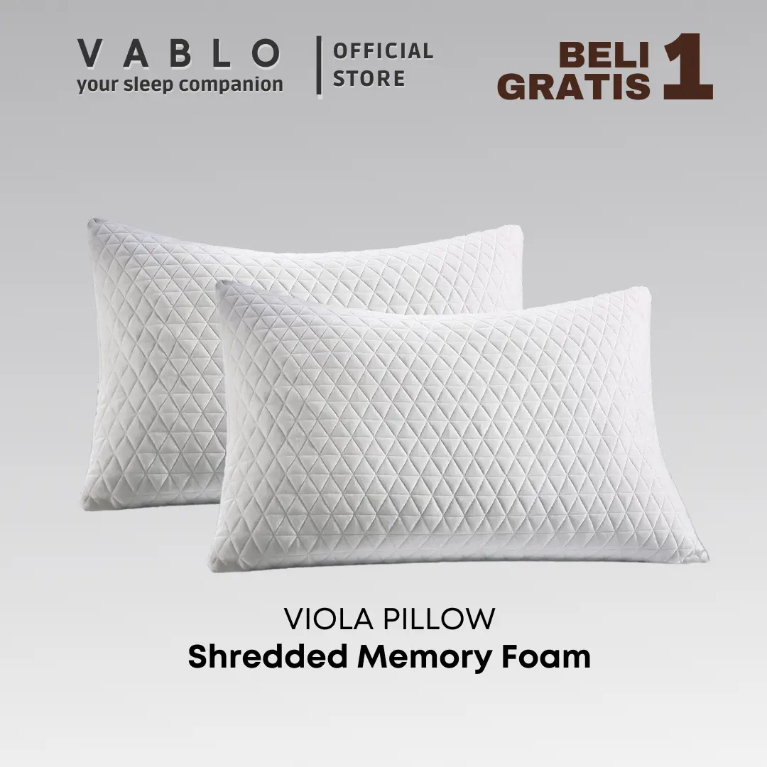 Vablo Viola bantal memory foam - BUY 1 GET 1 - micro memory foam Putih
