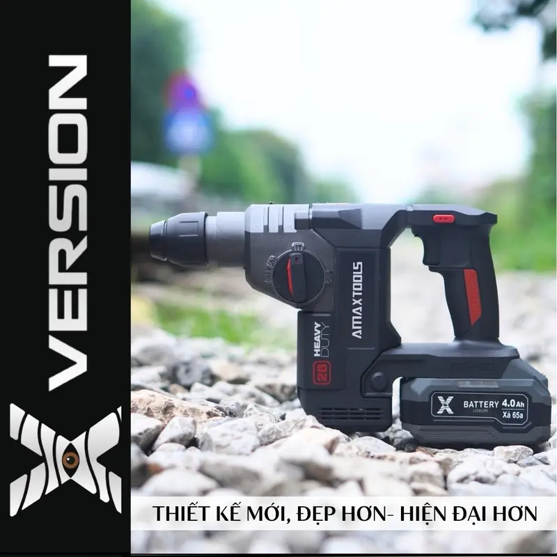 Máy Khoan Bê Tông Dùng Pin Amaxtools A3CN28SM bảo hành 8thang_Xversion 3