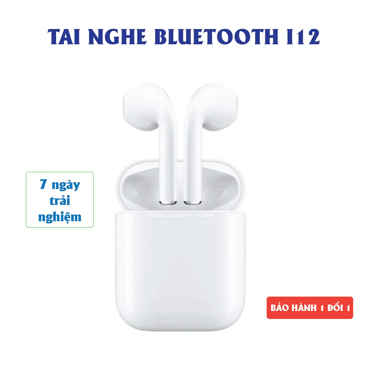 Tai nghe Bluetooth không dây. Tai nghe I12 Earhone không dây dùng cho tất cả các dòng điện thoại. Phụ kiện điện thoại