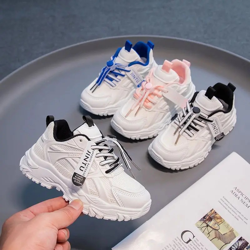 Dad Shoes Nhẹ Cho Bé Gái, Phong Cách Mới Mùa Hè Và Mùa Thu, Thời Trang Trẻ Em, Đế Mềm, Giày Trắng, Giày Thể Thao Thường Ngày Cho Bé Gái, Hợp Xu hướng, HK, 20242024 giày  kuromi  bé  gái 8