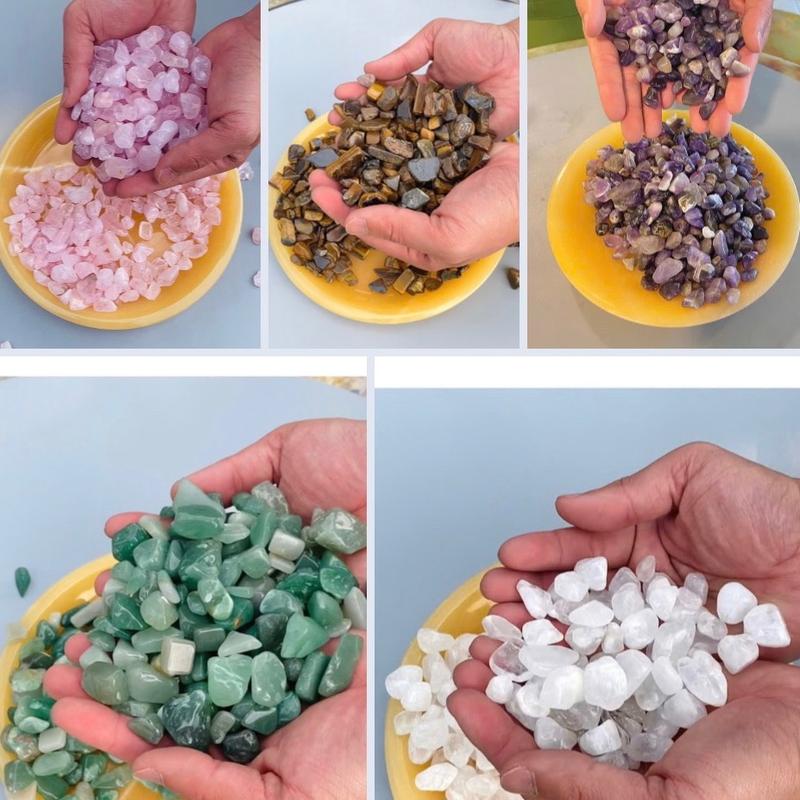 Đá vụn thạch anh ngũ sắc mài bóng hạt 5-11mm dùng trang trí, decor, thả bát thả hoa - Decor Phòng, Phòng Khách porcelain may mắn sứ cremic cao cấp tiệc tân gia