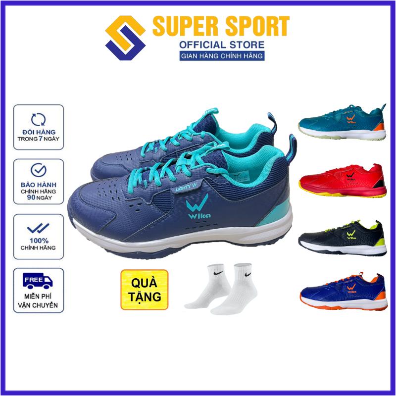 Giày Wika Maru nam nữ chính hãng chơi cầu lông, bóng chuyền tặng tất dệt kim khử mùi - Đế Eva chơi trên sân bê tông tốt