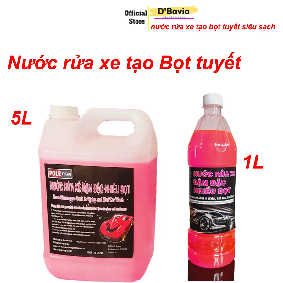 Nước rửa xe máy và ô tô tạo bọt tuyết chuyên dụng giúp rửa nhanh sạch  - Dbavio