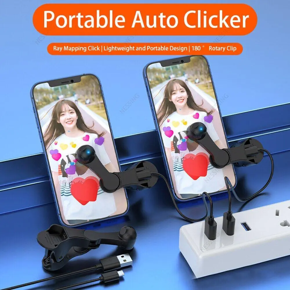 Tiktok - skrin telefon bimbit, Auto Clicker, strim langsung, bisu, Ketik Auto Seperti Ketik peranti, Simulasi fizikal, permainan klik jari, klik berterusan Hitam Accessories Phone Kartun
