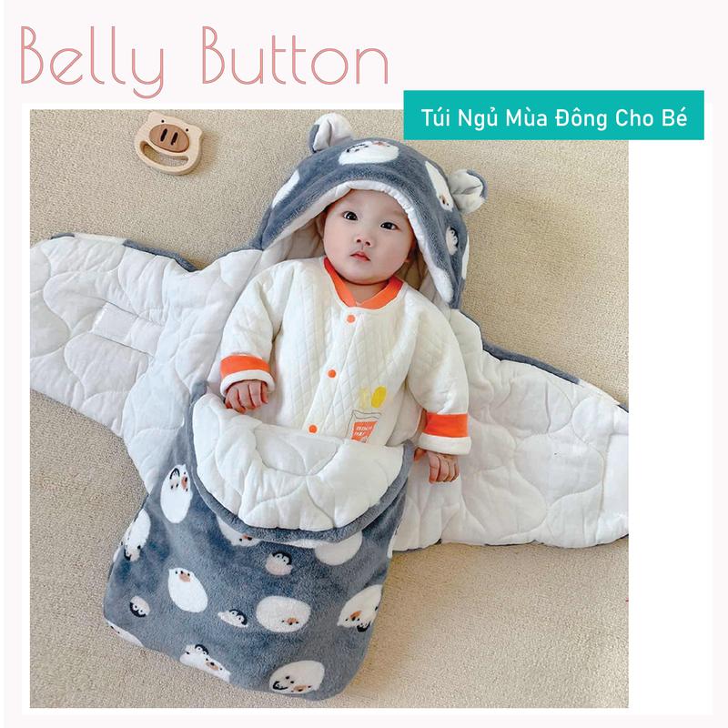 Túi Ngủ, Kén Ngủ Chống Giật Mình Cho Bé Chất Bông Dày Dặn Ủ Ấm Cho Bé dưới 2 tuổi, Giúp Bé Ngủ Ngon, Giữ Ấm Cơ Thể, Thay thế chăn mùa đông cho bé chan chũn
