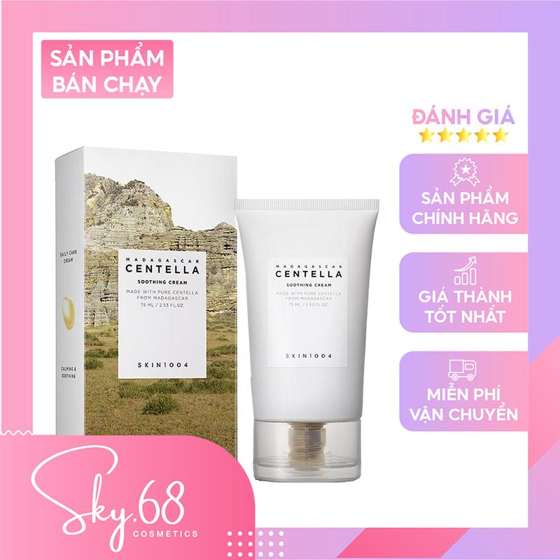 Kem dưỡng Dưỡng Ẩm Da Chiết Xuất Rau Má Skin1004 Madagascar Centella Soothing Cream 75ml (Mẫu mới)