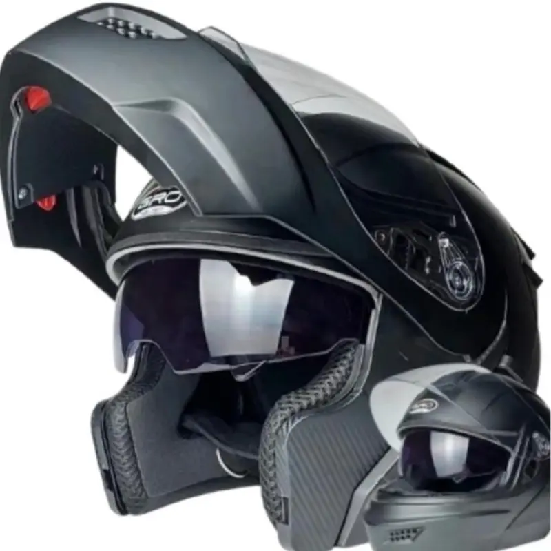 Mũ bảo hiểm GRO ST25 lật hàm 2 kính Helmet( tặng gang tay) 3