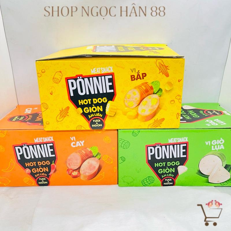 Xúc Xích Hot Dog Ponnie Giòn Ăn Liền Hộp 20 chiếc x 28gr