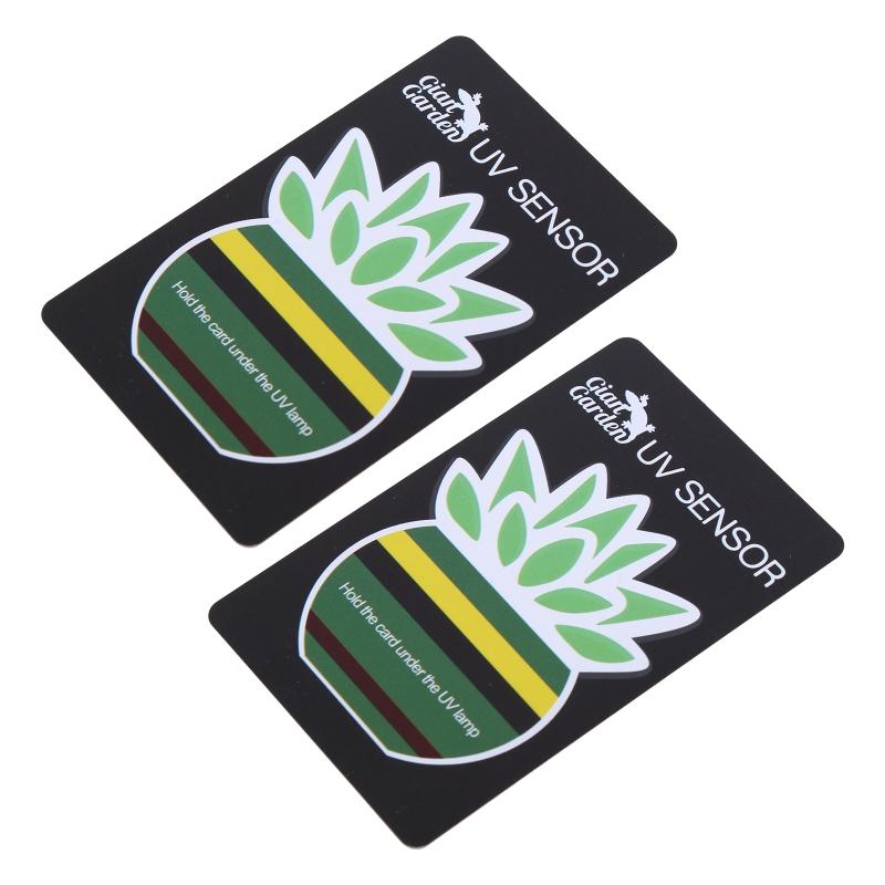Product Introduction of 2PCS Reptile Terrarium UV Tester UV Sensor Cards Quick Detect UV Light  Sensor Cards for Lizard Gecko Chameleon Habitat 0