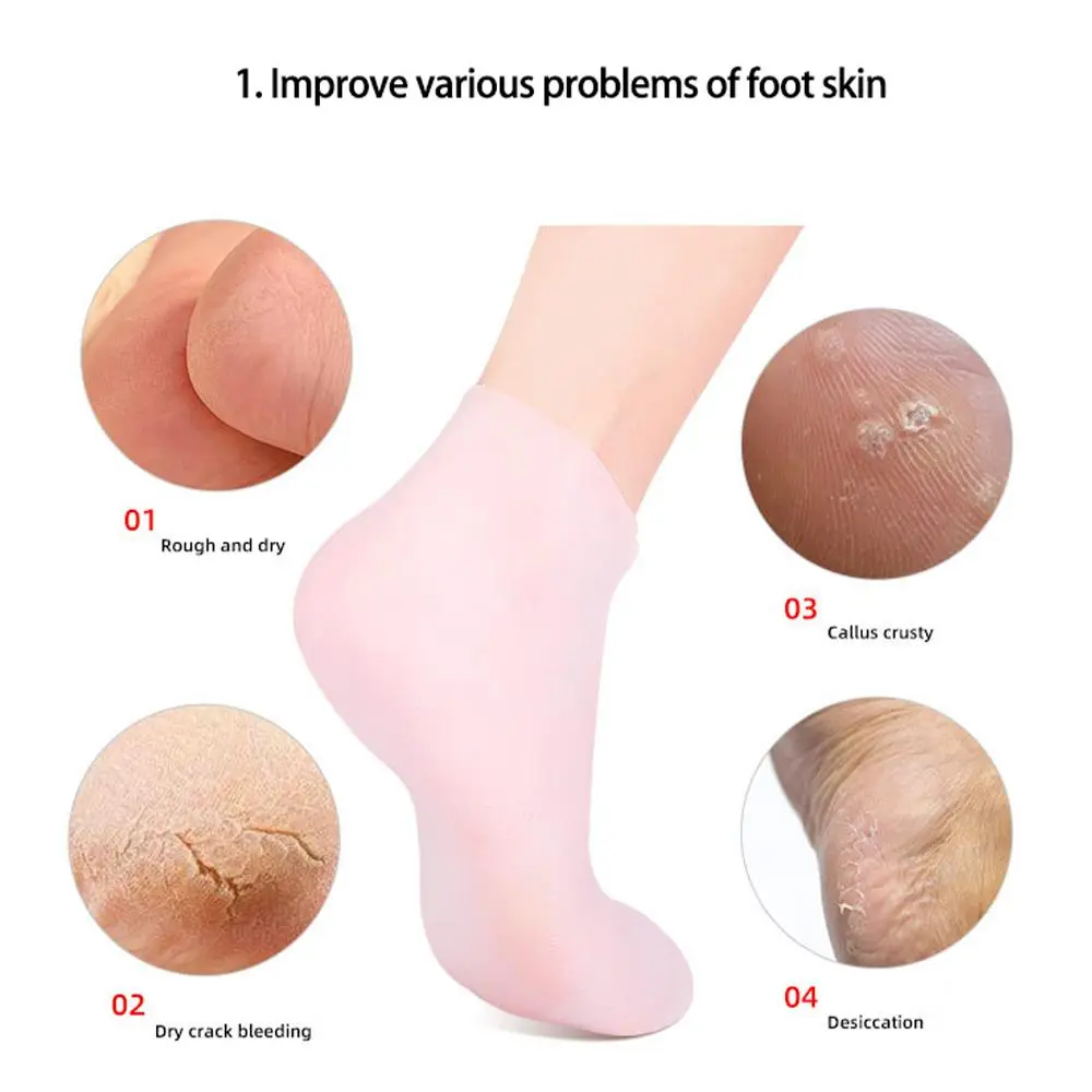 Vớ silicon, Pedi Spa, dưỡng ẩm và không thấm nước, bọc chân, mềm mại, thích hợp cho bãi biển, I3Q7