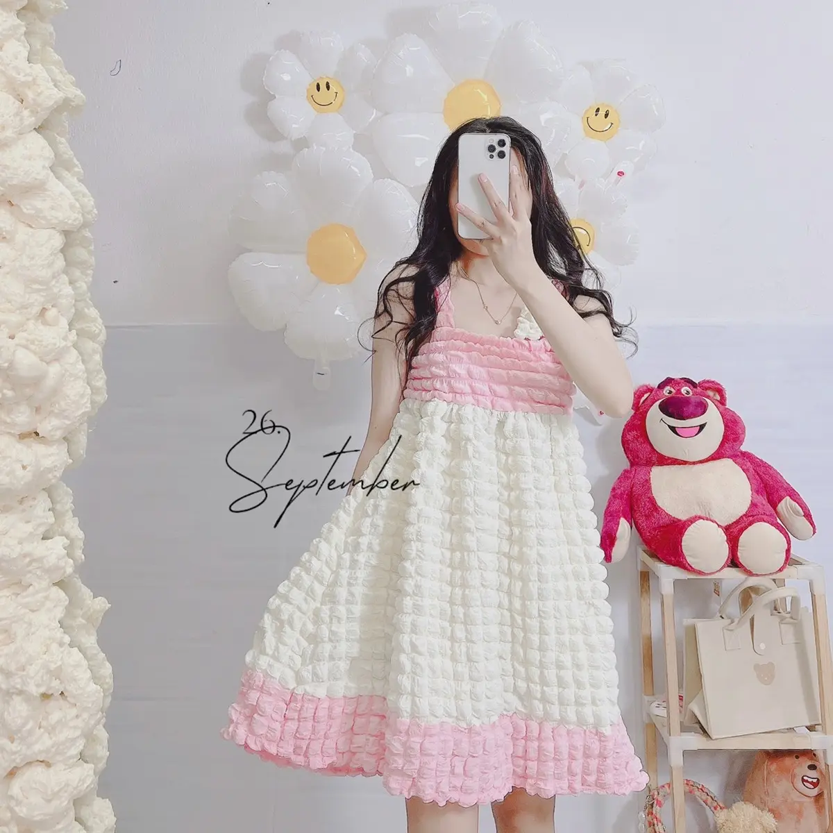 Đầm baby doll xốp màu mới